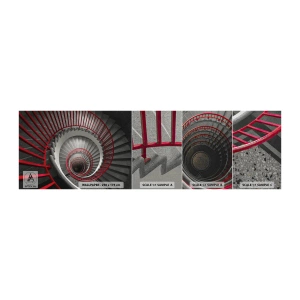 Échantillon de Papier Peint Premium Canvas - Amusement architectural - Architecture, Escaliers, Industriel - 100x30 cm