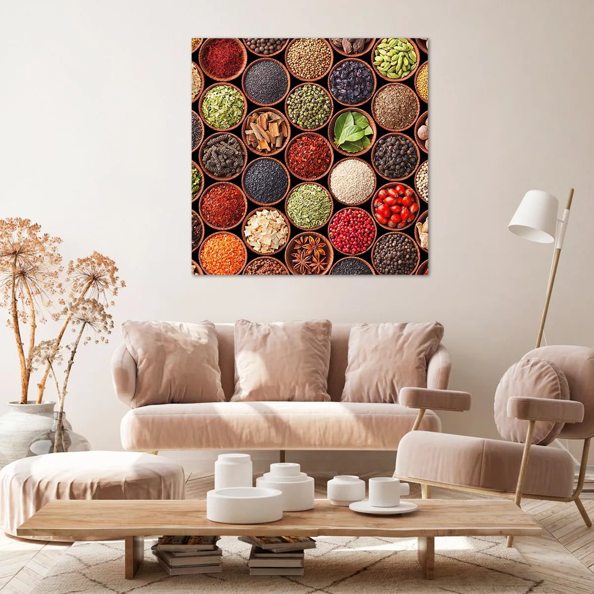 Impression sur toile - Image sur toile - Toutes les saveurs du monde - 30x30 cm