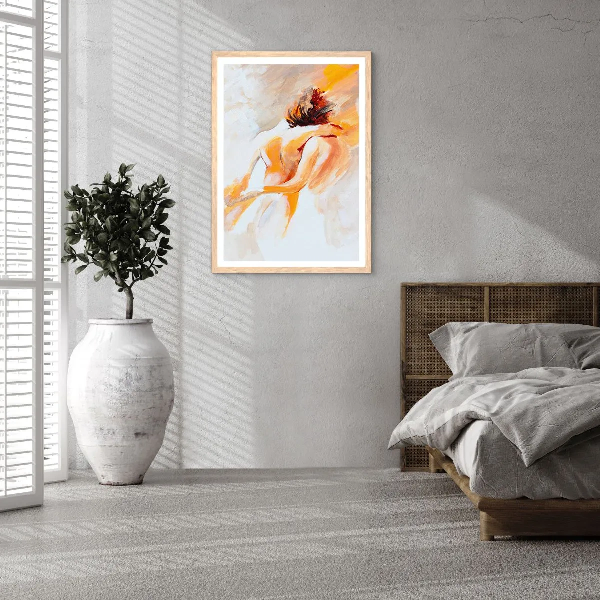 Affiche dans un chêne clair - Poster - Proximité dans le ciel - 40x50 cm