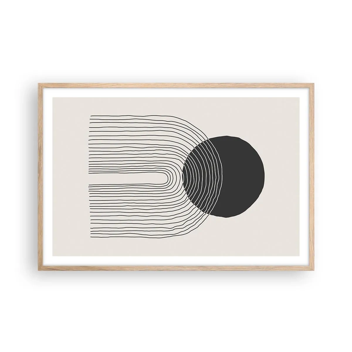 Affiche dans un chêne clair - Poster - Tremblement et confiance - 91x61 cm