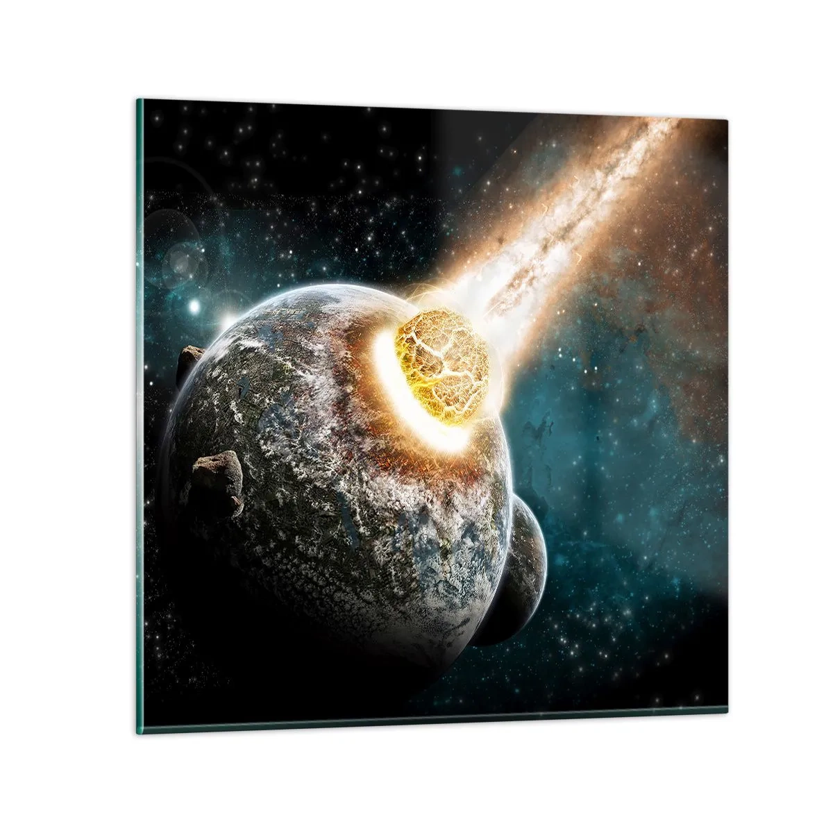 Impression sur verre - Image sur verre - Destruction ou naissance? - 60x60 cm