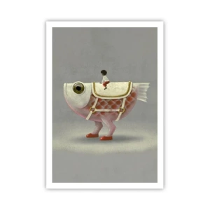 Affiche - Poster - Le cavalier poisson - 70x100 cm