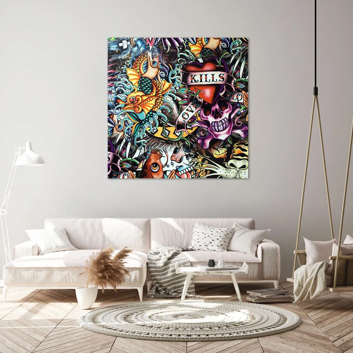 Impression sur toile - Image sur toile - Le rêve du tatoueur - 60x60 cm