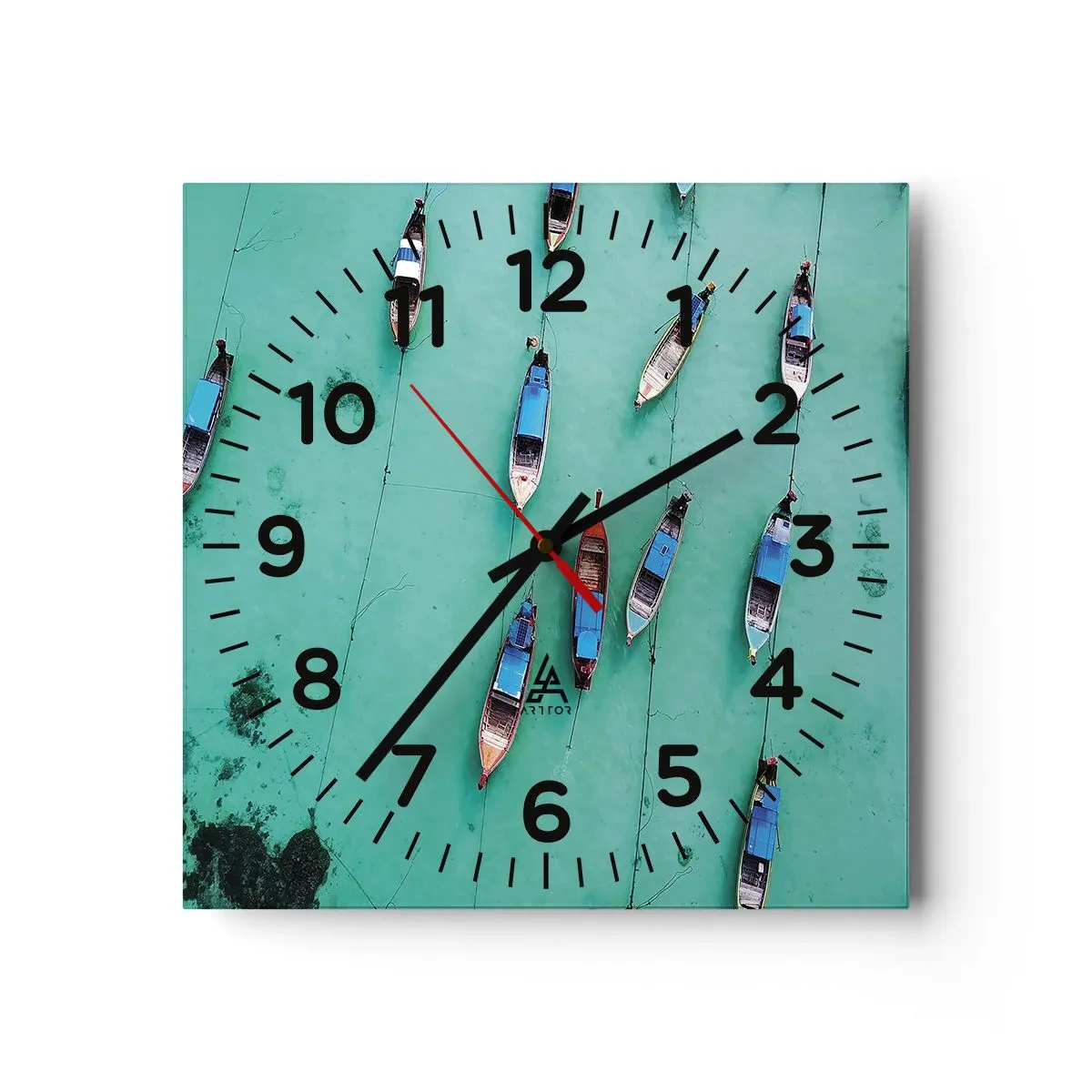 Horloge murale - Pendule murale - Dans une attente jouyeuse - 40x40 cm