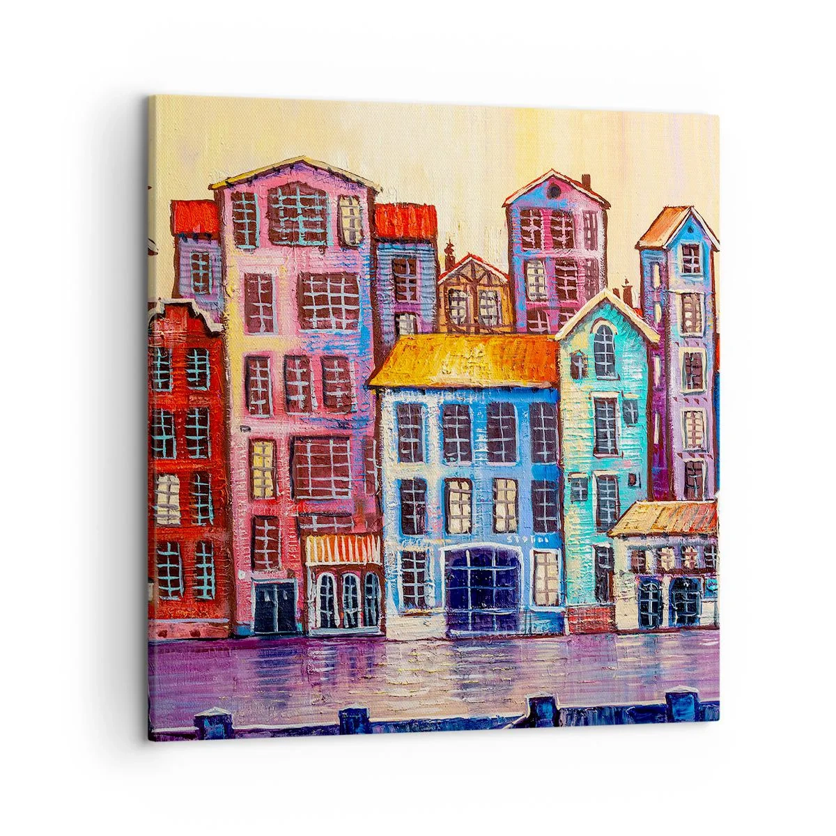 Impression sur toile - Image sur toile - Une ville comme dans un conte de fées - 50x50 cm