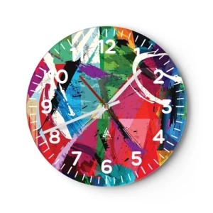 Horloge murale - Pendule murale - Rapide, vif et bondissant - 30x30 cm