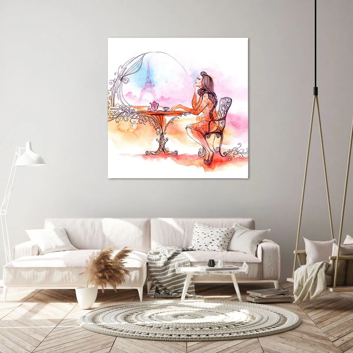 Impression sur toile - Image sur toile - Le chic parisien - 60x60 cm