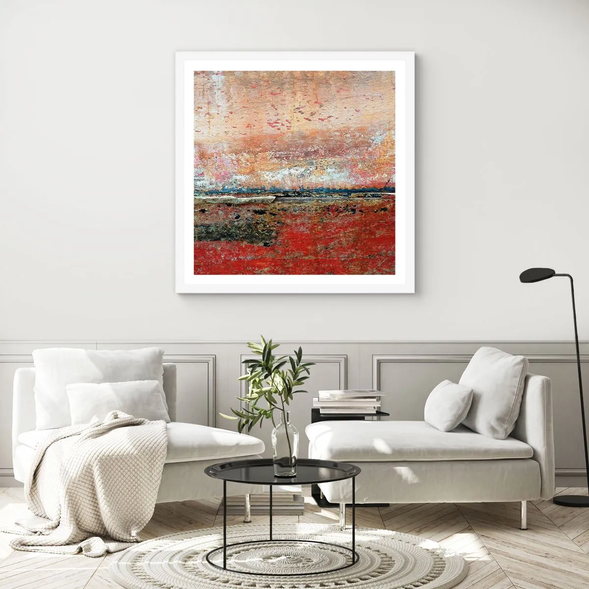 Affiche dans un cadre blanc - Poster - C'est peut-être la mer - 30x30 cm