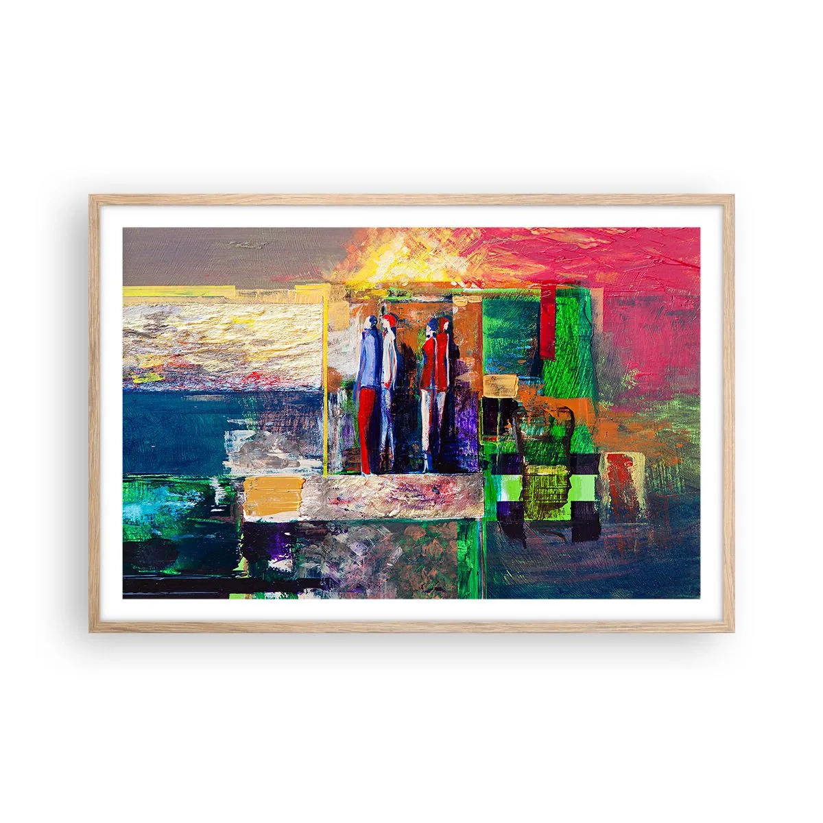 Affiche dans un chêne clair - Poster - Relations et émotions - 91x61 cm