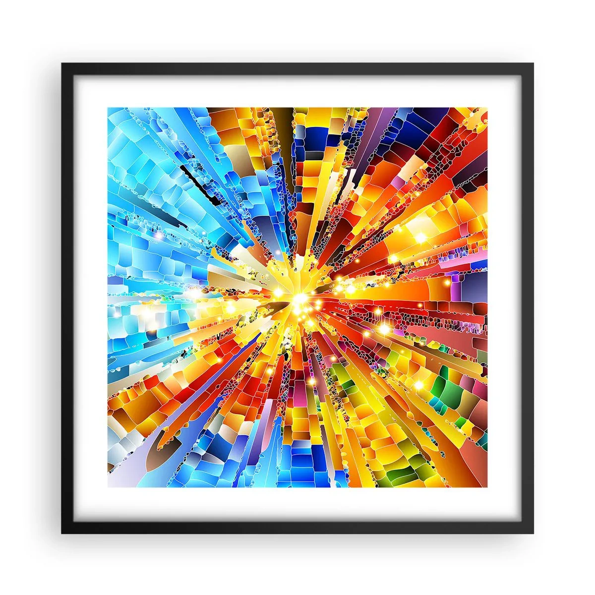 Affiche dans un cadre noir - Poster - In medias res - 50x50 cm