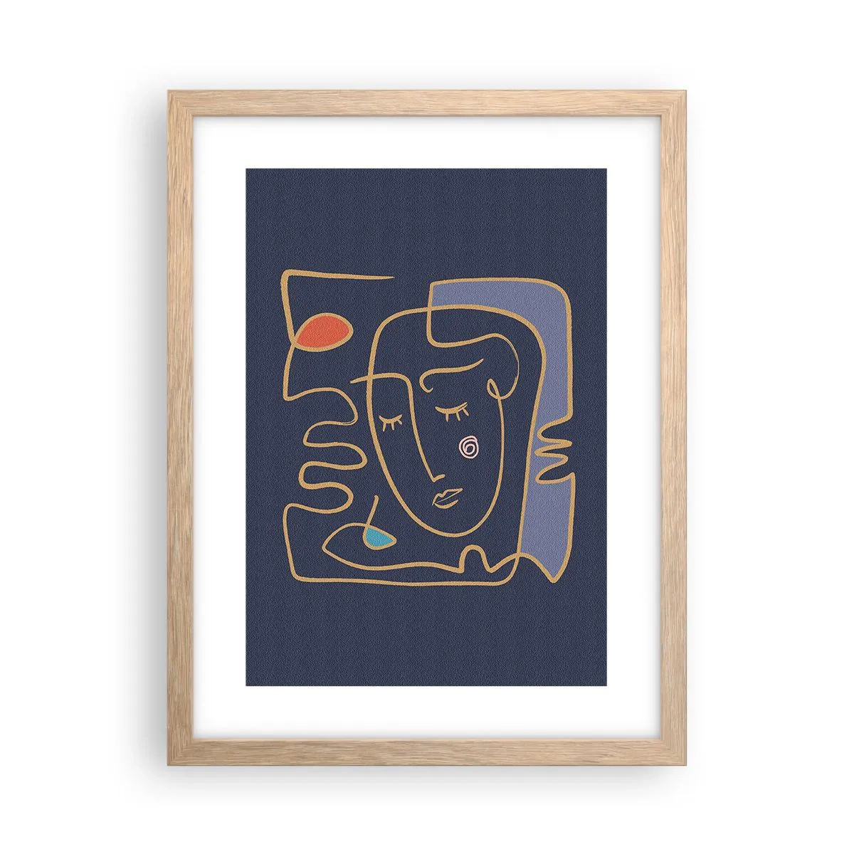 Affiche dans un chêne clair - Poster - En réflexion - 30x40 cm