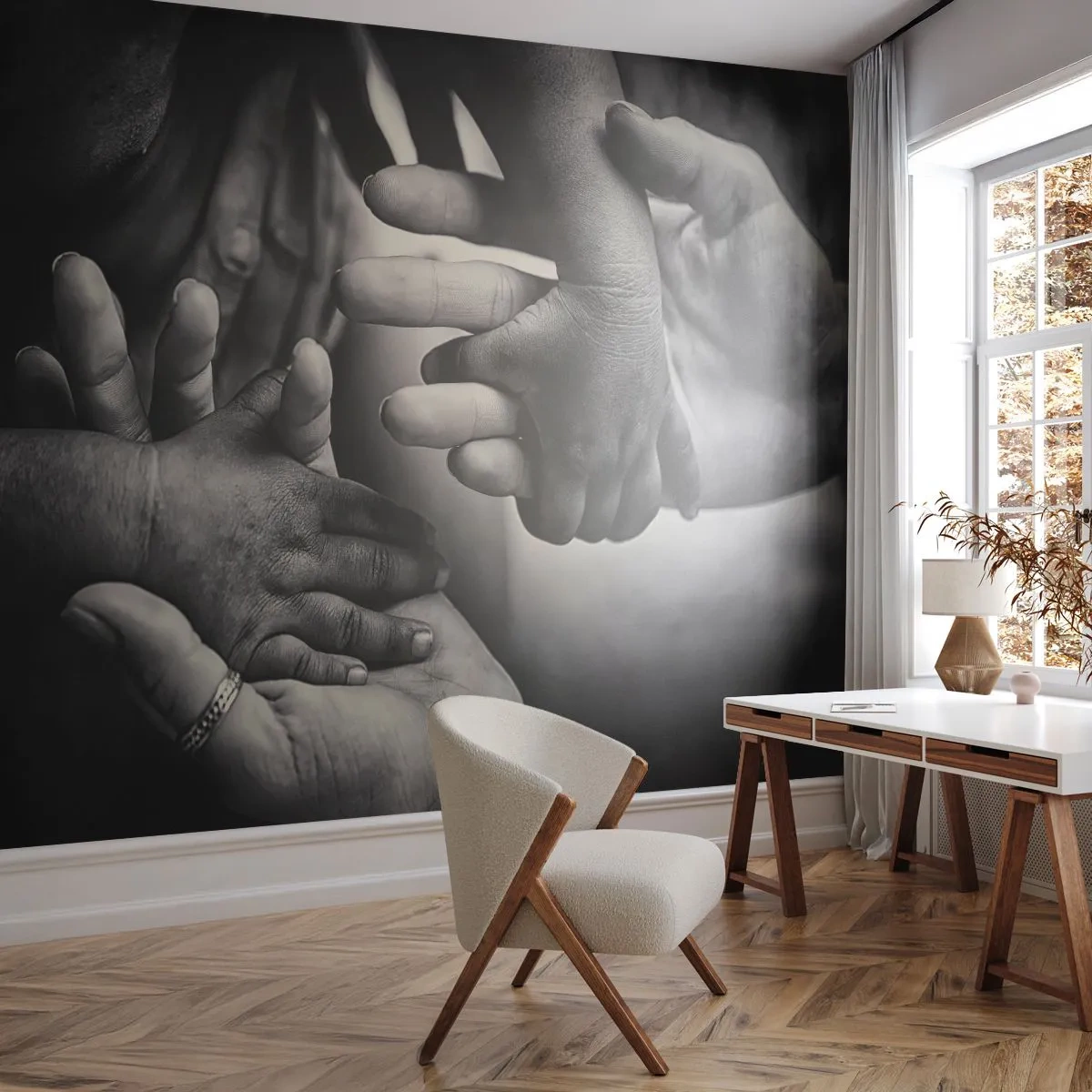 Papier Peint Photo Premium Sand - Être humain - Mains, Personnes, Amour - 350x256 cm