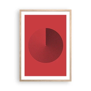 Affiche dans un chêne clair - Poster - Mouvement circulaire - 50x70 cm