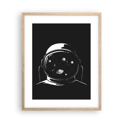 Affiche dans un chêne clair - Poster - Sympa la vue - 40x50 cm