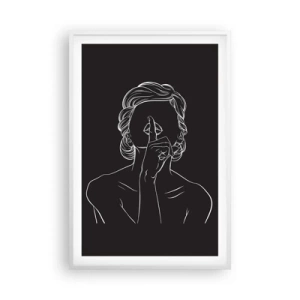 Affiche dans un cadre blanc - Poster - La beauté s'épanouit en silence - 61x91 cm