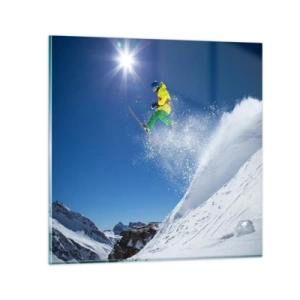 Impression sur verre - Image sur verre - Danse avec les montagnes - 30x30 cm