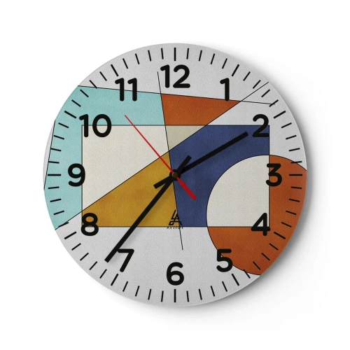 Horloge murale - Pendule murale - Abstraction : plaisir moderniste - 30x30 cm