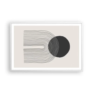 Affiche dans un cadre blanc - Poster - Tremblement et confiance - 91x61 cm