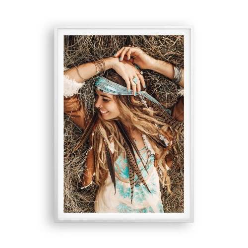 Affiche dans un cadre blanc - Poster - En route vers les années d'amour - 70x100 cm