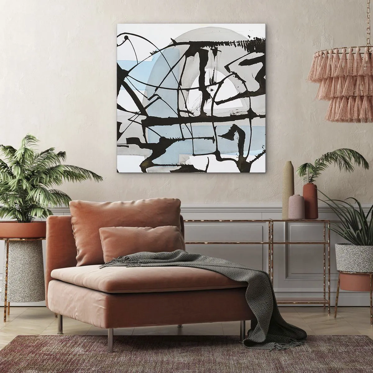 Impression sur toile - Image sur toile - Bleu malgré tout - 60x60 cm