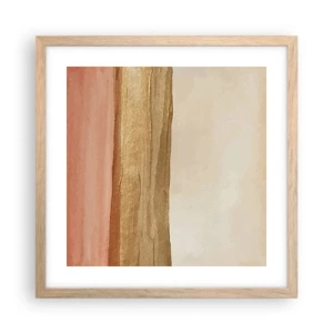 Affiche dans un chêne clair - Poster - Composition verticale - 40x40 cm