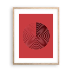 Affiche dans un chêne clair - Poster - Mouvement circulaire - 40x50 cm