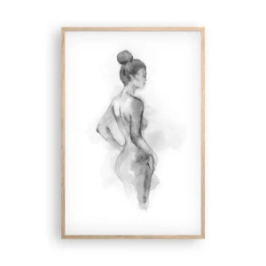 Affiche dans un chêne clair - Poster - Belle comme une peinture - 61x91 cm