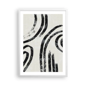 Affiche dans un cadre blanc - Poster - À moitié arrêté - 50x70 cm