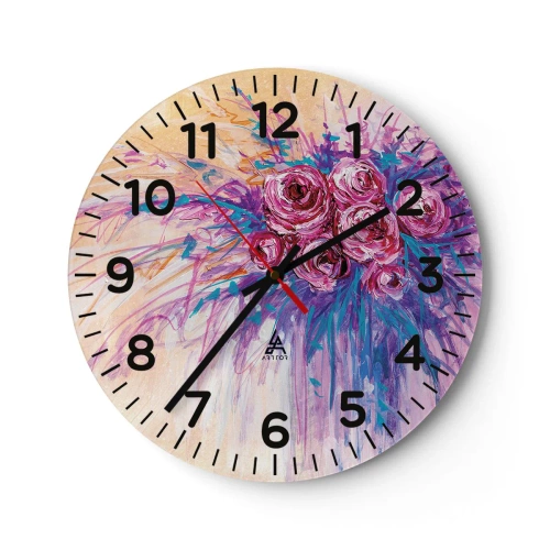 Horloge murale - Pendule murale - Fontaine aux roses - 30x30 cm