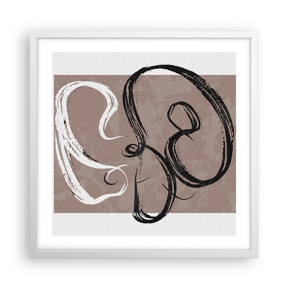 Affiche dans un cadre blanc - Poster - Composition – la recherche de la plénitude - 50x50 cm