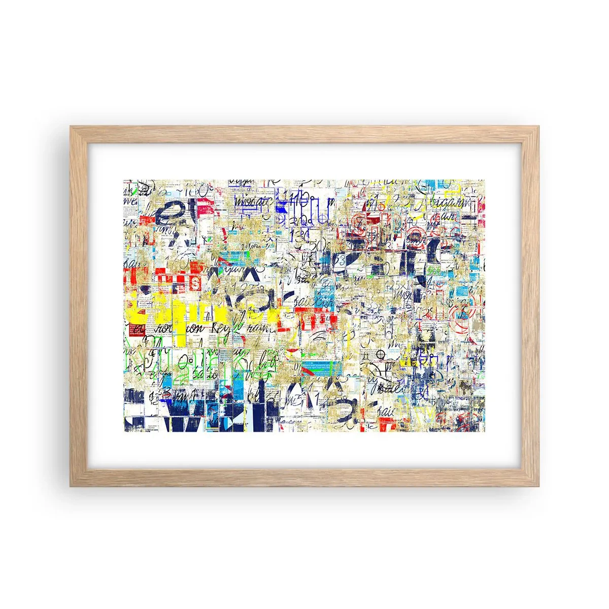 Affiche dans un chêne clair - Poster - Ca fait juste plaisir aux yeux - 40x30 cm