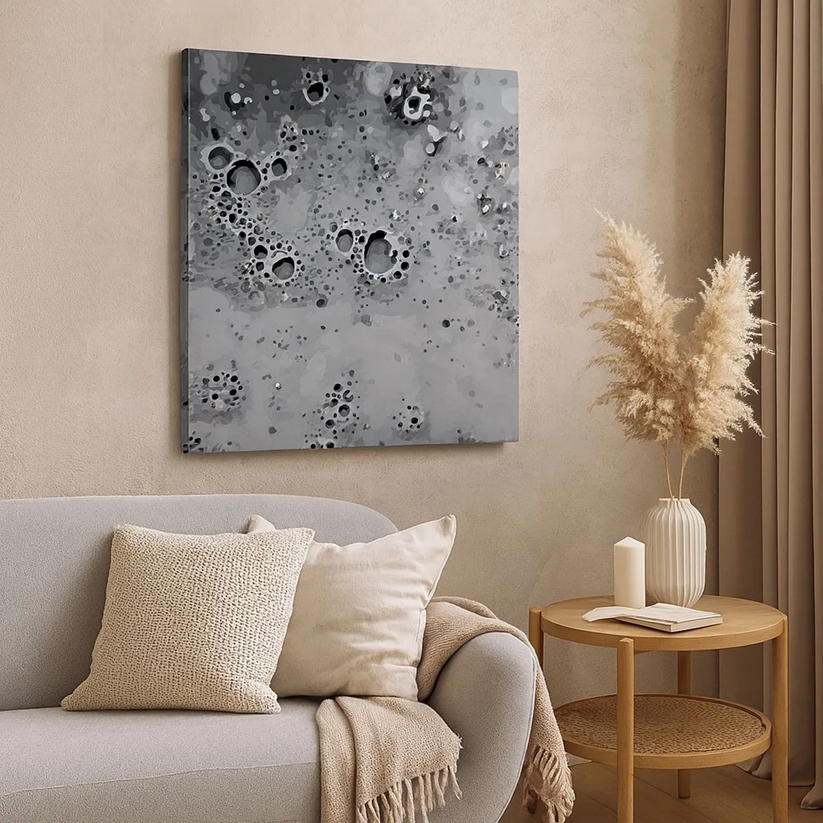 Impression sur toile - Image sur toile - Comme un paysage lunaire - 30x30 cm