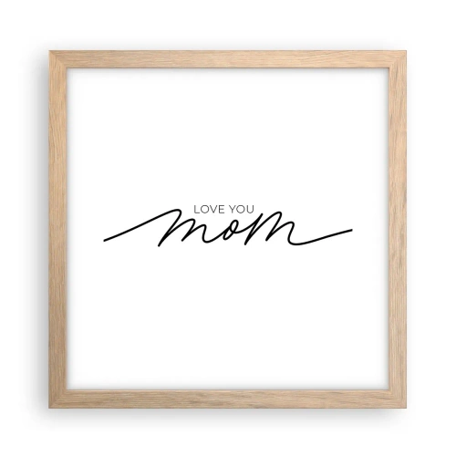 Affiche dans un chêne clair - Poster - Grand chamboulement - 30x30 cm