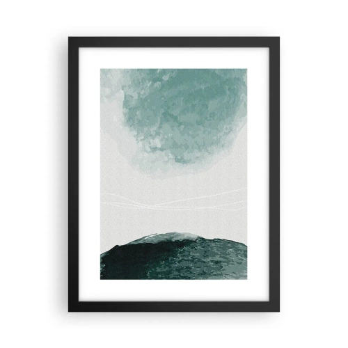 Affiche dans un cadre noir - Poster - Rencontre avec le brouillard - 30x40 cm