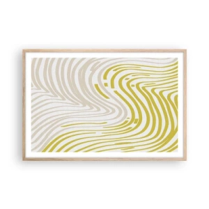 Affiche dans un chêne clair - Poster - Une composition au léger virage - 91x61 cm