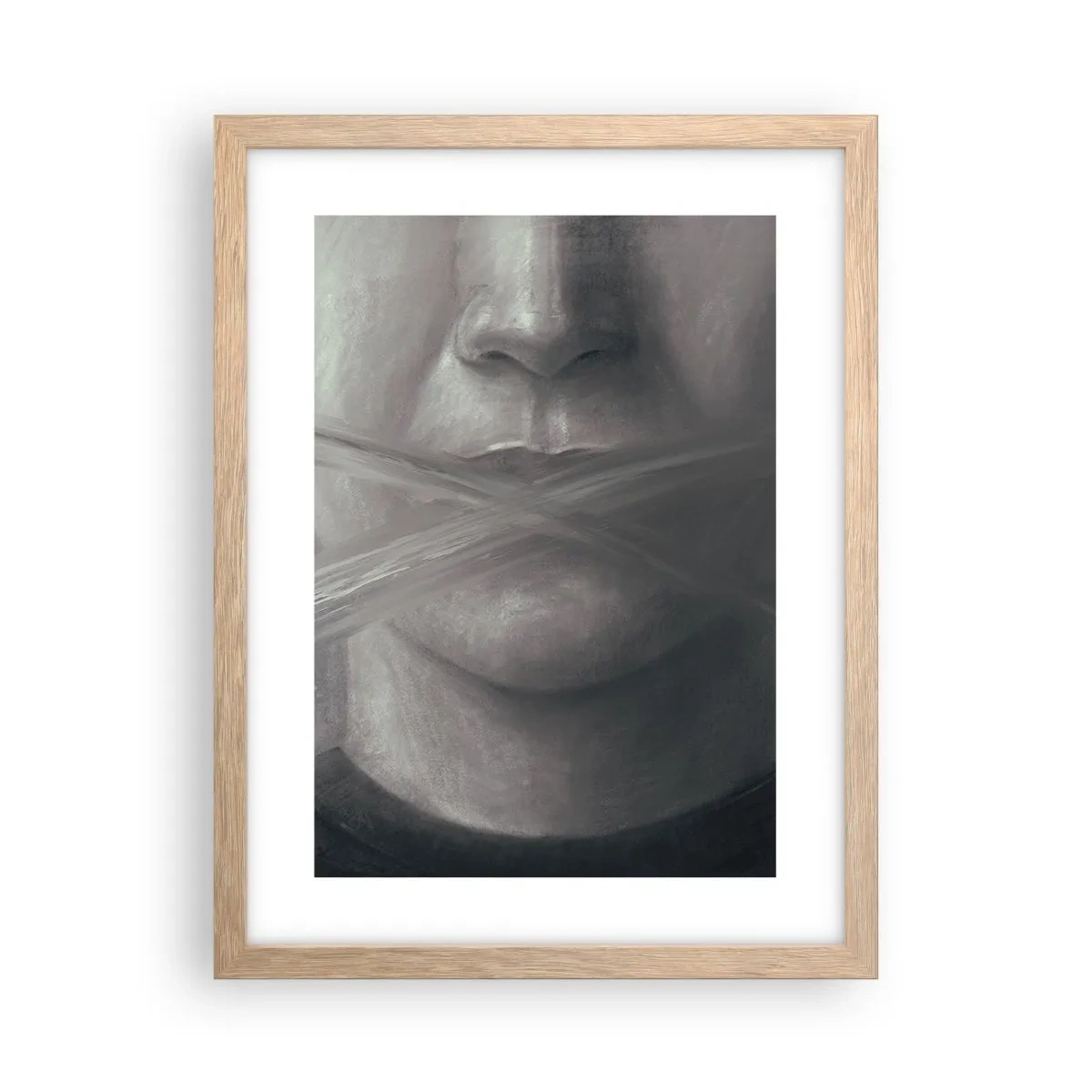 Affiche dans un chêne clair - Poster - Sans mot - 30x40 cm
