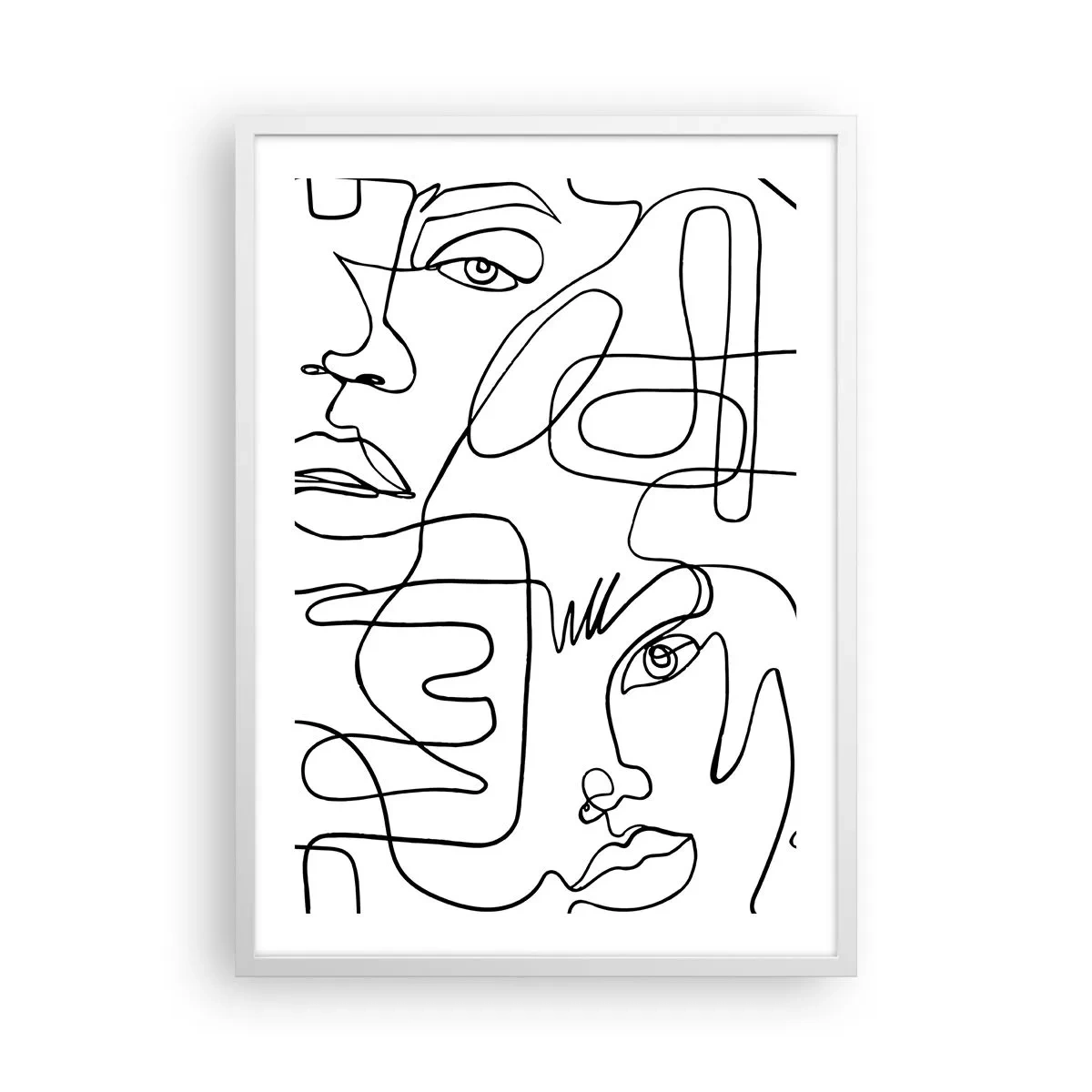 Affiche dans un cadre blanc - Poster - Dans des émotions enchevêtrées - 50x70 cm