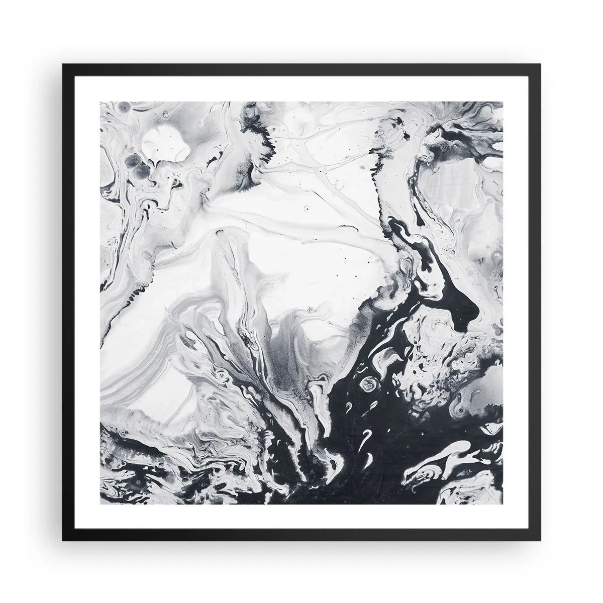 Affiche dans un cadre noir - Poster - Au centre de la Terre - 60x60 cm