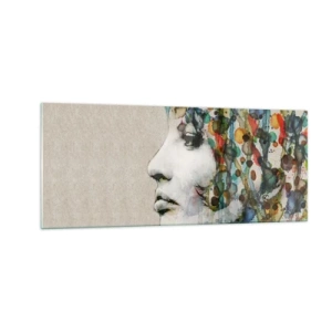 Impression sur verre - Image sur verre - Elle est sortie de la grisaille - 100x40 cm