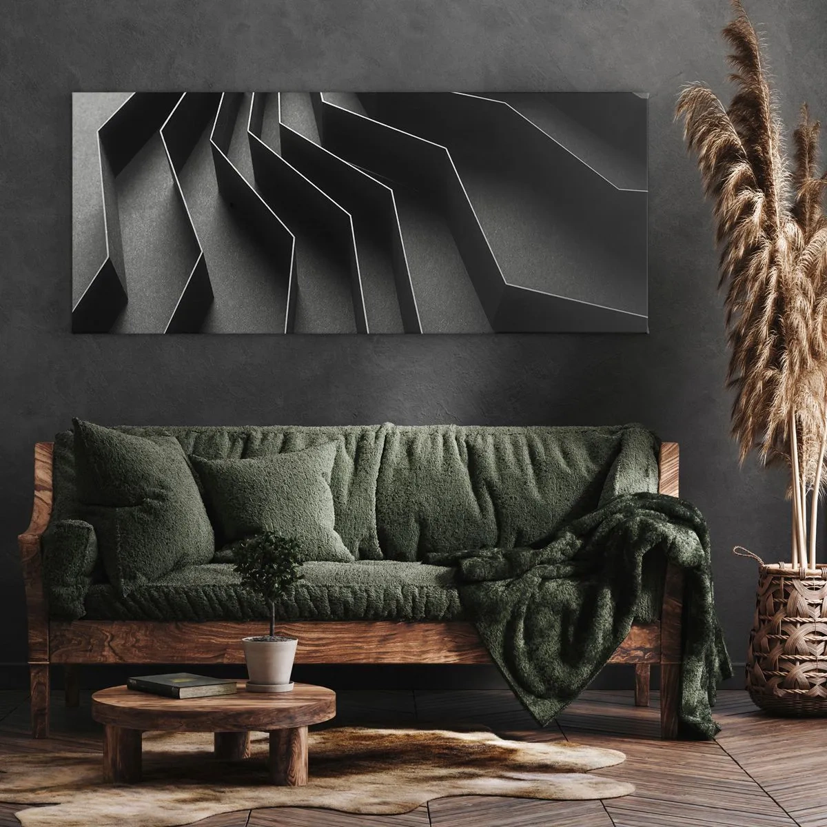 Impression sur toile - Image sur toile - Ordre spatial - 100x40 cm