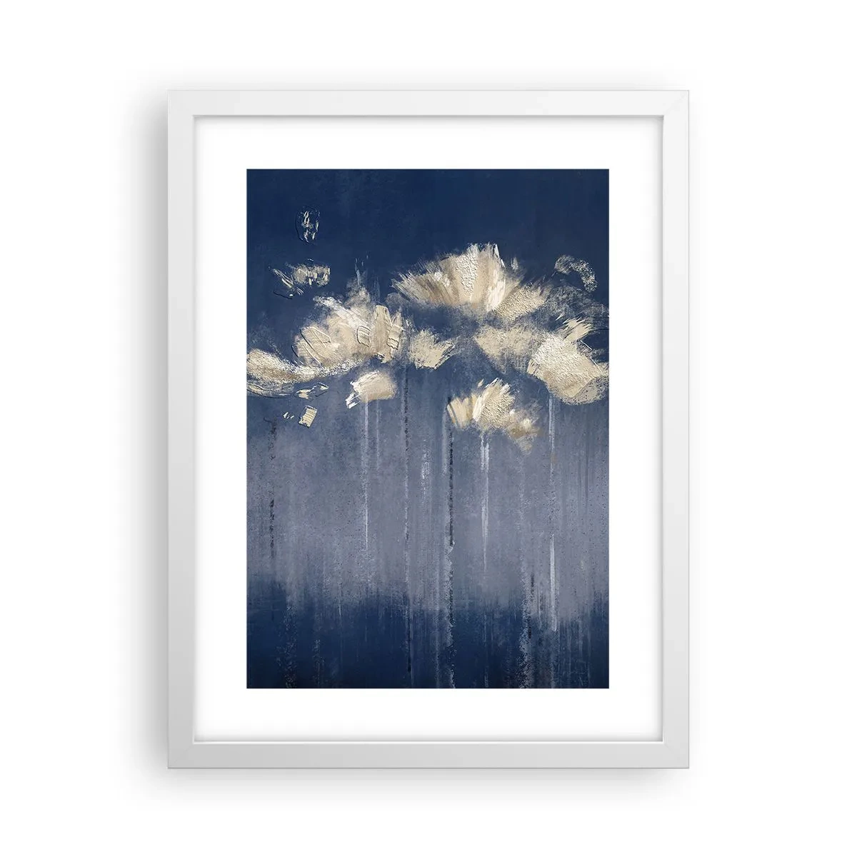Affiche dans un cadre blanc - Poster - Comme des pétales au vent - 30x40 cm