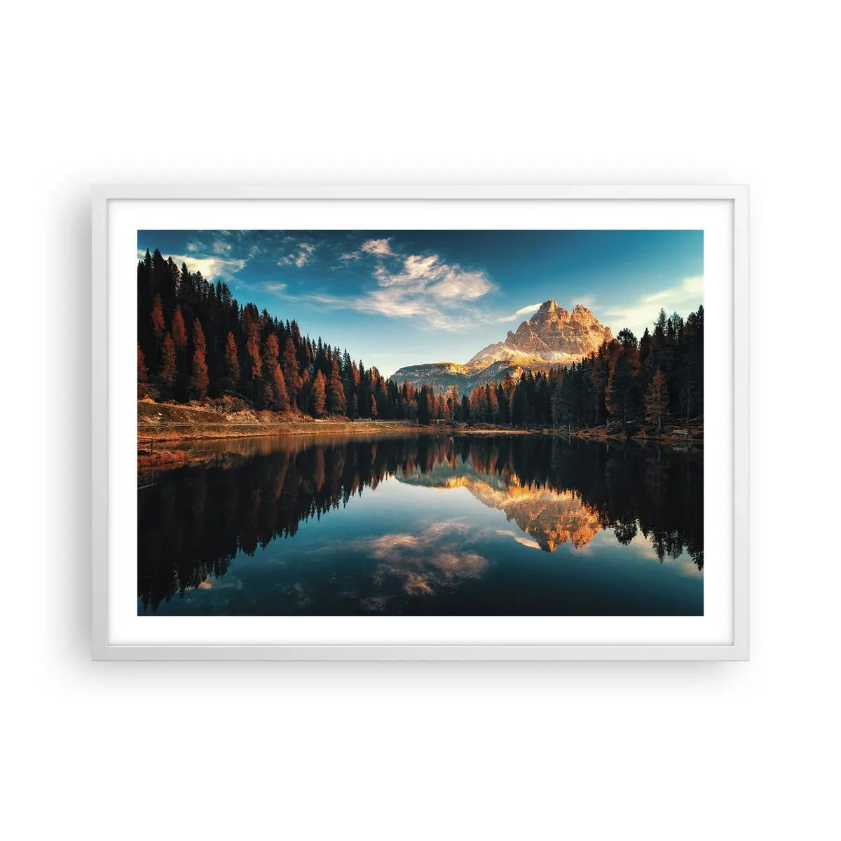 Affiche dans un cadre blanc - Poster - Double paysage - 70x50 cm