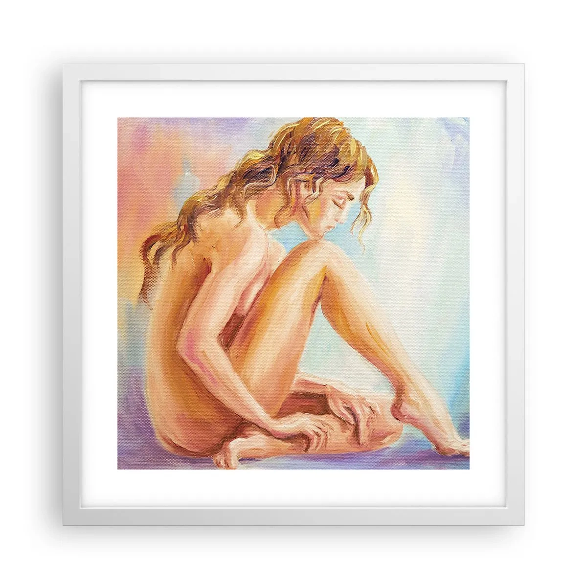 Affiche dans un cadre blanc - Poster - Acte de jeunesse - 40x40 cm