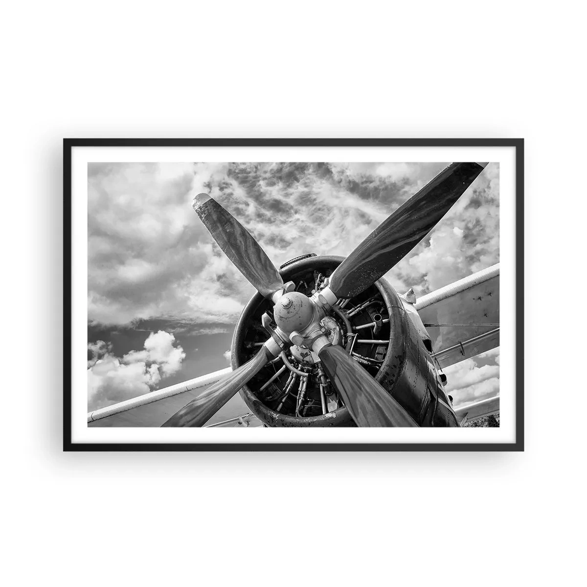 Affiche dans un cadre noir - Poster - Dompteur de ciel - 91x61 cm