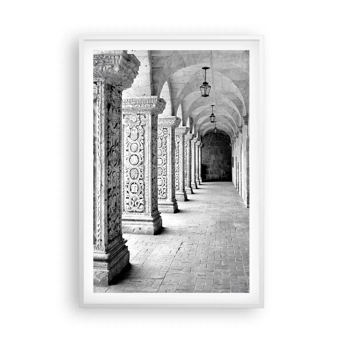 Affiche dans un cadre blanc - Poster - Où cela mène-t-il…? - 61x91 cm