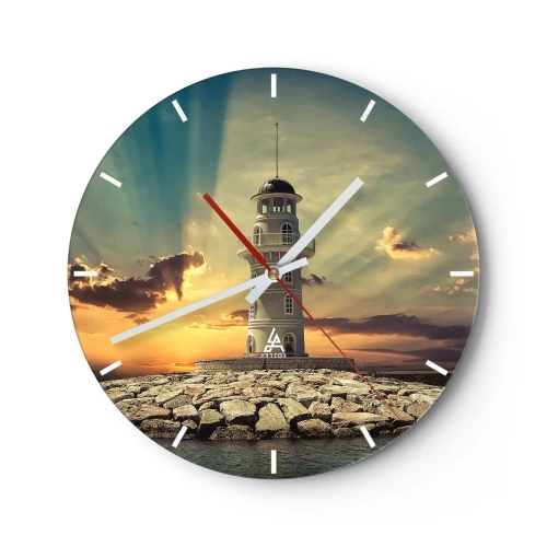 Horloge murale - Pendule murale - Lumière - Bonté - Beauté - 40x40 cm