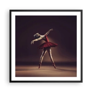 Affiche dans un cadre noir - Poster - Une danseuse étoile - 60x60 cm