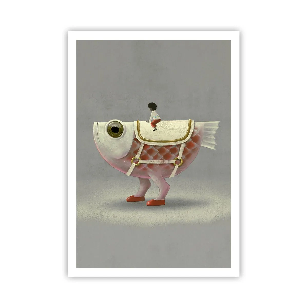 Affiche - Poster - Le cavalier poisson - 70x100 cm