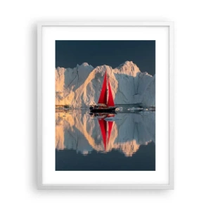 Affiche dans un cadre blanc - Poster - Aux limites du monde - 40x50 cm