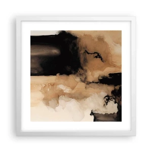Affiche dans un cadre blanc - Poster - Une abstraction intrigante - 40x40 cm